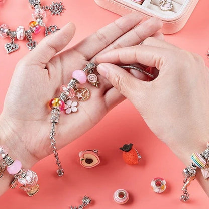 Kit de tressage de bijoux et bracelets pour enfants – Kit de loisirs créatifs de perles à faire soi-même pour enfants