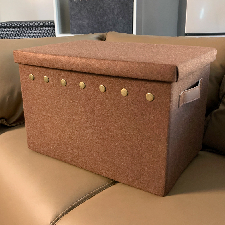 Lot de 6 boîtes de rangement pliables avec couvercle empilable