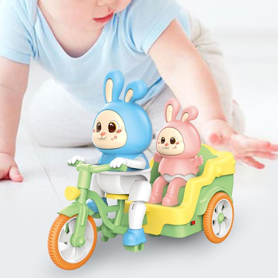 Tricycle électrique pour enfants avec musique et lumières – Vélo-jouet à enfourcher pour les tout-petits