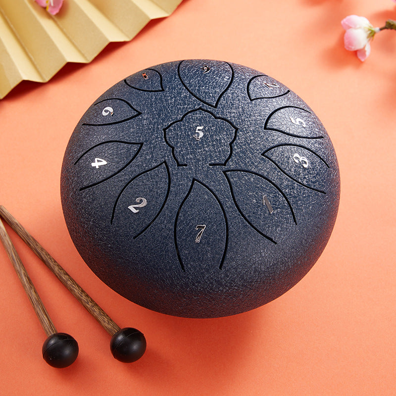 Tambour à languette en acier à 11 tons – Instrument de percussion de méditation et de yoga de style handpan