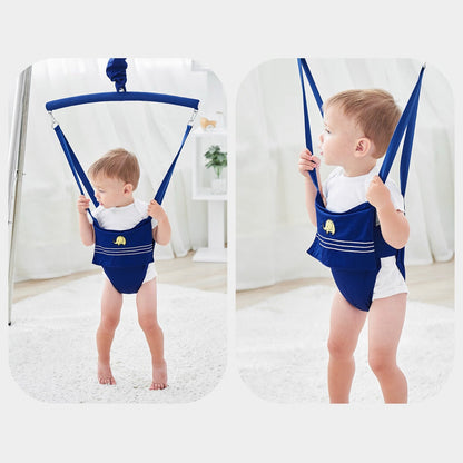 Siège sauteur suspendu pour bébé avec ressort recouvert de tissu