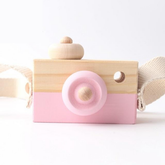 Appareil photo en bois Montessori pour tout-petits – Jeux de rôle et motricité fine