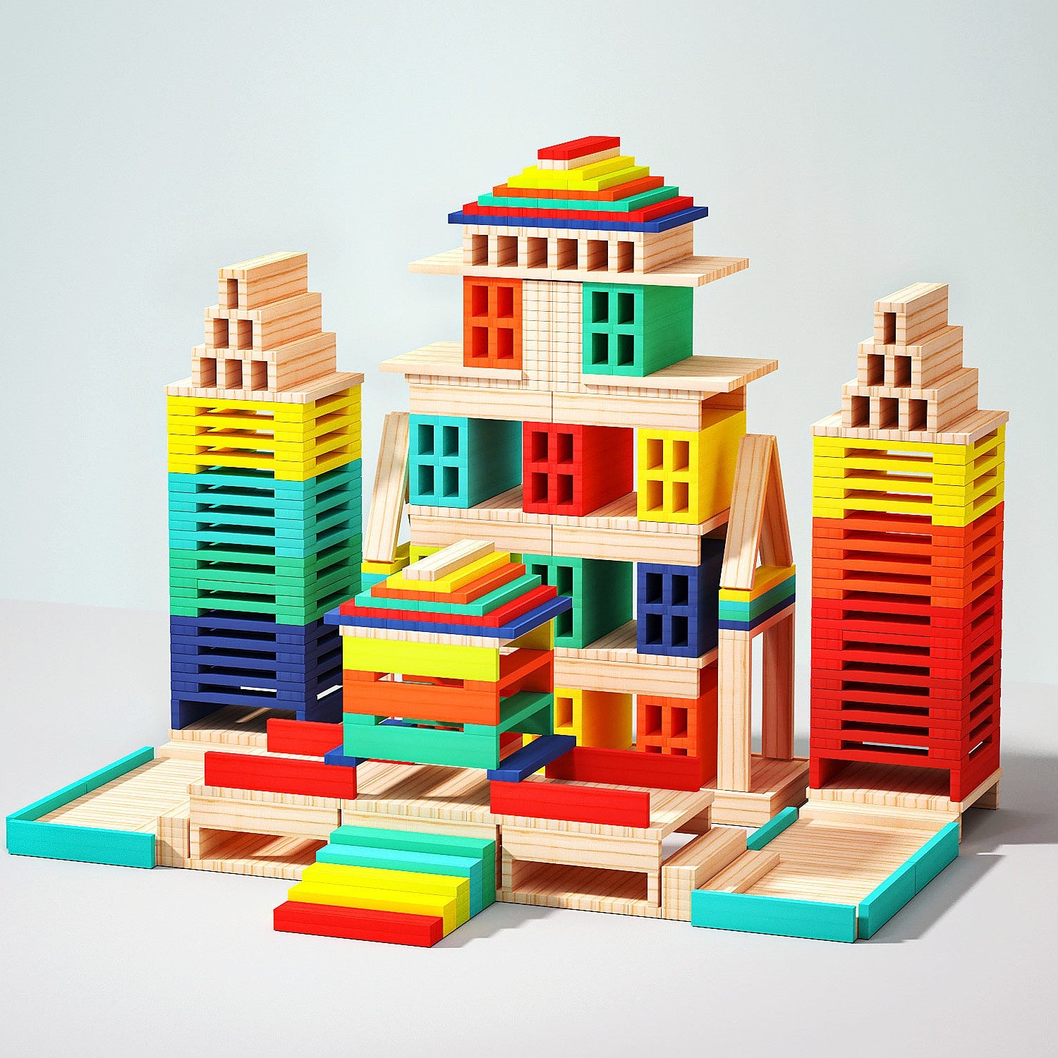 Planchettes rectangulaires de construction en bois