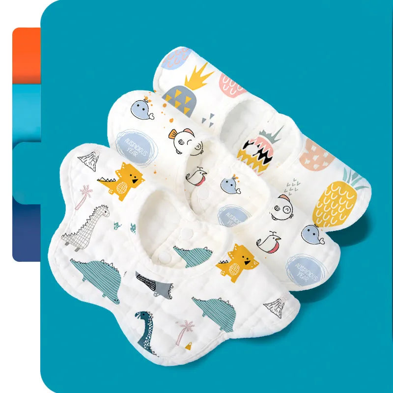 Lot de Bavoirs Bébé en Mousseline Douce et Absorbante