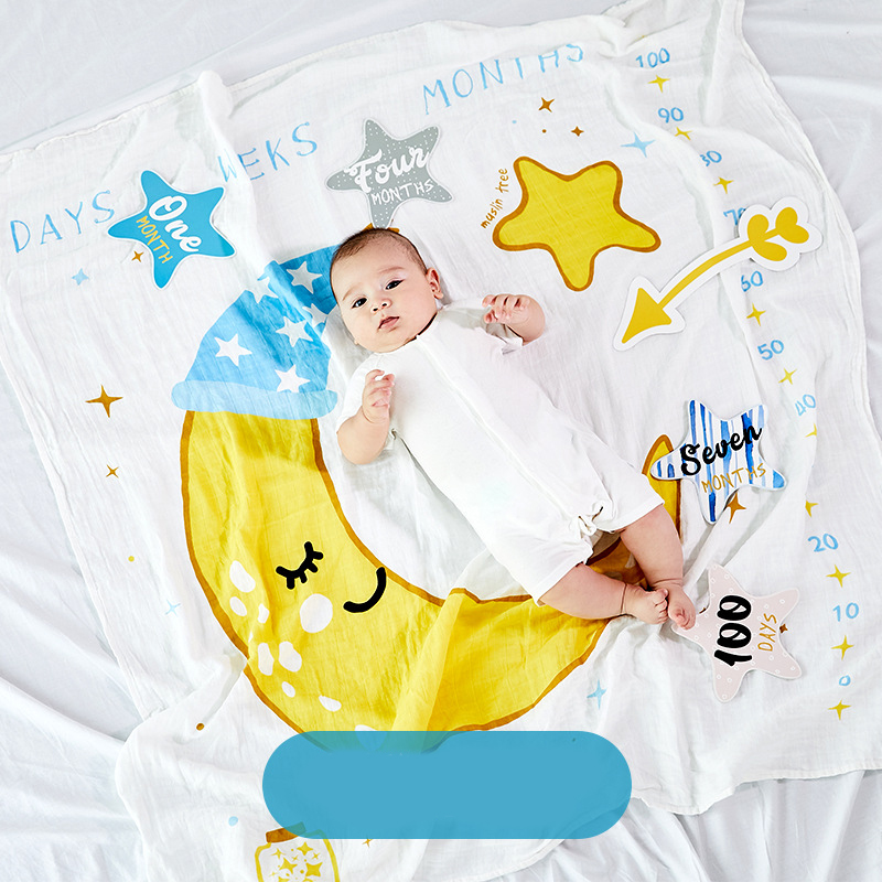 Couverture Bébé avec Lange en Mousseline – Set d’Emmaillotage Doux pour Nouveau-Né