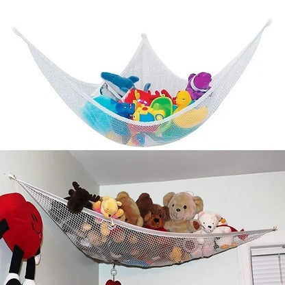 Filet hamac d’angle pour peluches et jouets