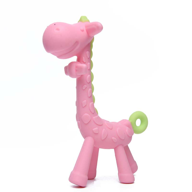 Jouet de Dentition Girafe en Silicone pour Bébé – Anneau de Dentition Souple et Sécurisé