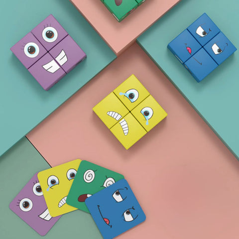 Cube Tangram Montessori – Jeu de réflexion éducatif pour enfants