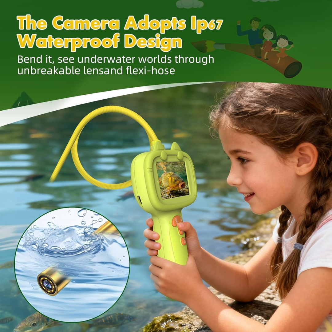 Endoscope pour enfants avec lumière LED – Jouet éducatif STEM pour les petits curieux