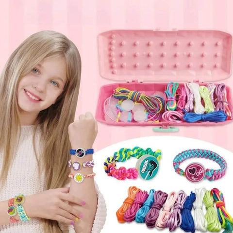 Kit de tressage de bracelets pour enfants – Activité manuelle de création de bijoux pour enfants