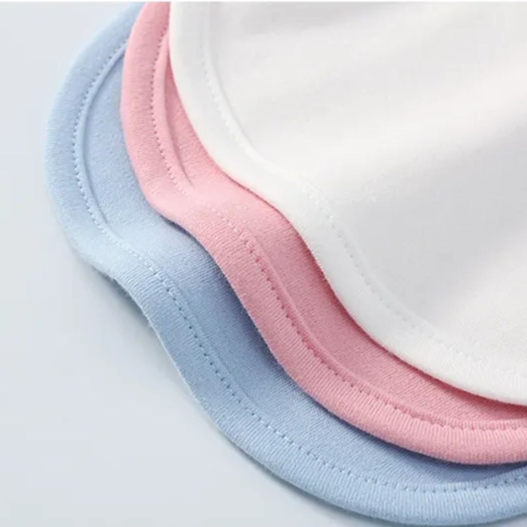 Lot de Bavoirs Bébé en Coton Doux Absorbants à Pressions