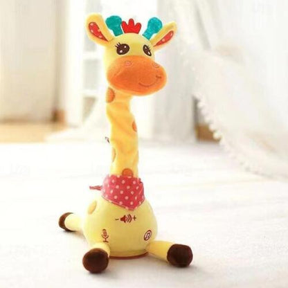 Peluche girafe musicale interactive