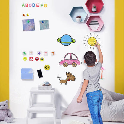 Tableau blanc magnétique autocollant – Tableau mural effaçable à sec pour l'apprentissage des enfants et le bureau à domicile