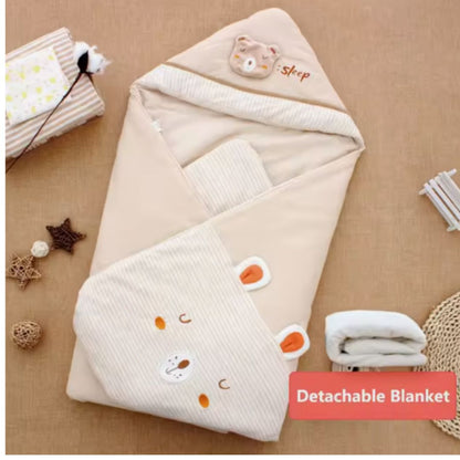 Couverture d’Emmaillotage à Capuche pour Bébé – Nid d’Ange Doux pour Nouveau-Né