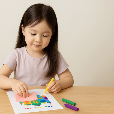 Set de peinture pour enfants avec pochoirs enroulables – Kit de peinture créative et peinture à presser