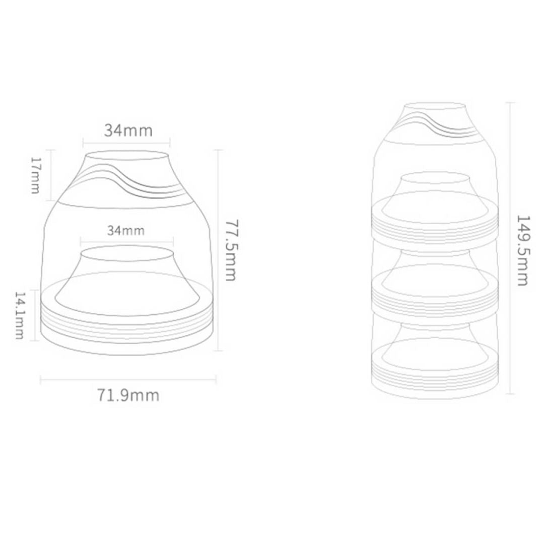 Doseur de Lait en Poudre Bébé Portable pour Snacks et Purée