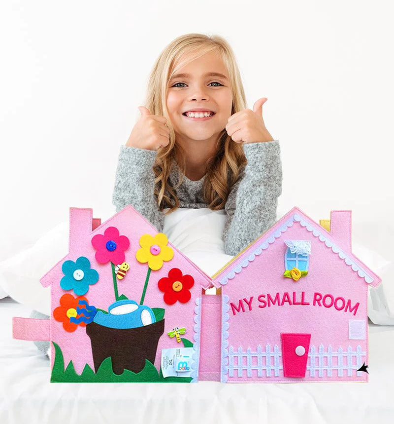 Livre d'éveil Montessori pour tout-petits – Jouet éducatif interactif de voyage pour la motricité fine et l'apprentissage sans écran