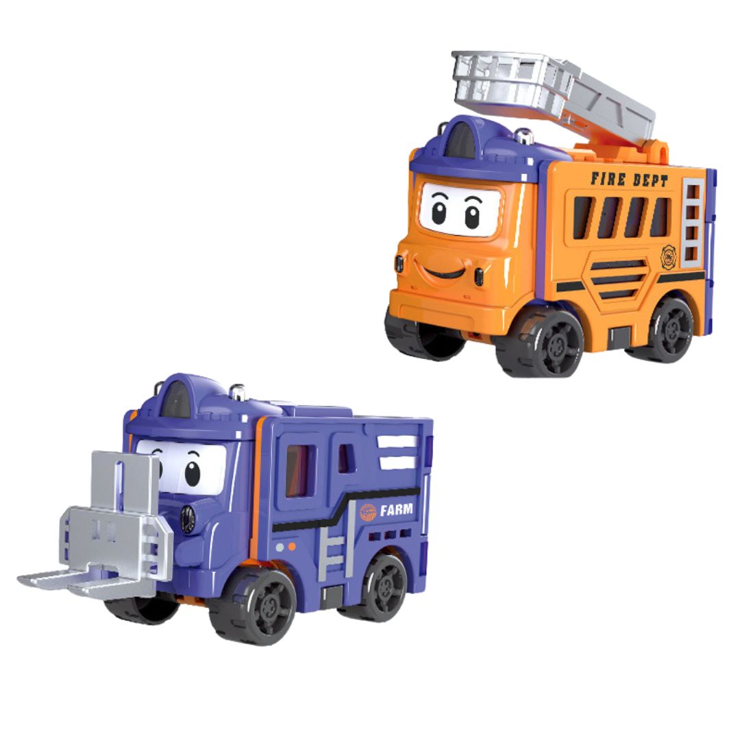 Voitures Transformables 2-en-1 – Jouet Véhicule Évolutif pour Enfants