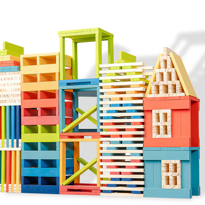 Planchettes rectangulaires de construction en bois