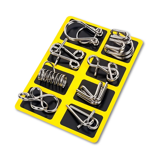 Anneaux métalliques à assembler – Jeu de réflexion et casse-tête pour adultes et enfants