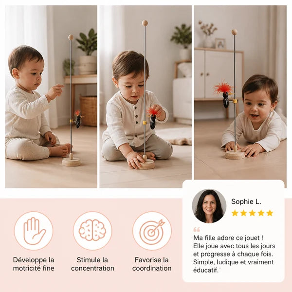 Pic-Vert en Bois Jouet Éducatif pour Enfants