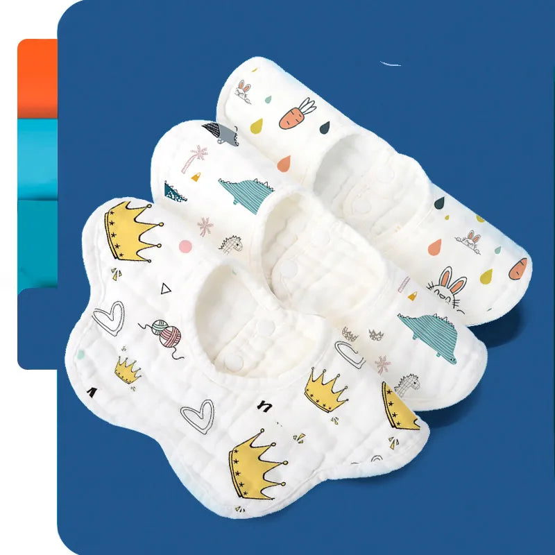 Lot de Bavoirs Bébé en Mousseline Douce et Absorbante