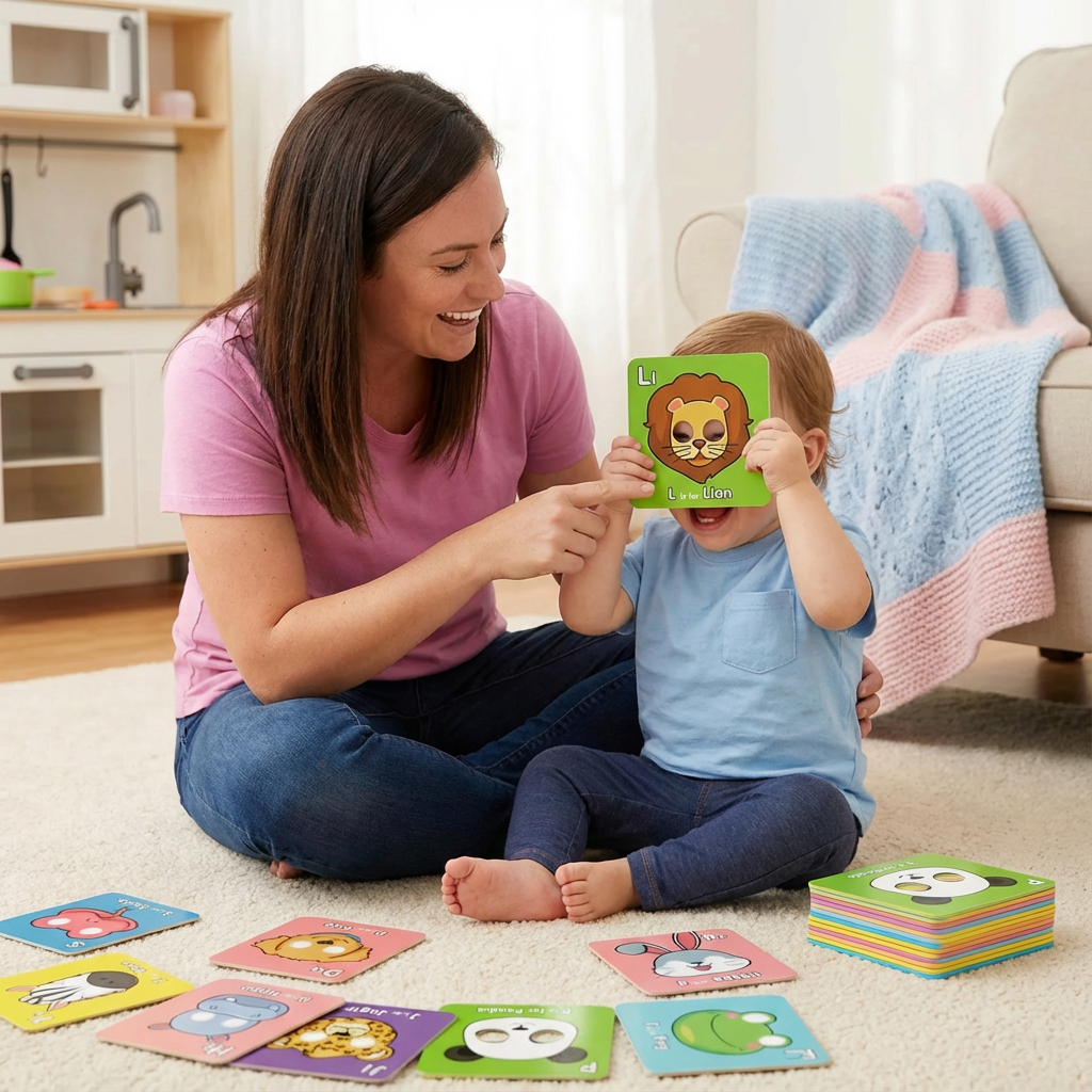 Cartes Alphabet Montessori avec Animaux – 26 Cartes Éducatives pour Apprendre les Lettres