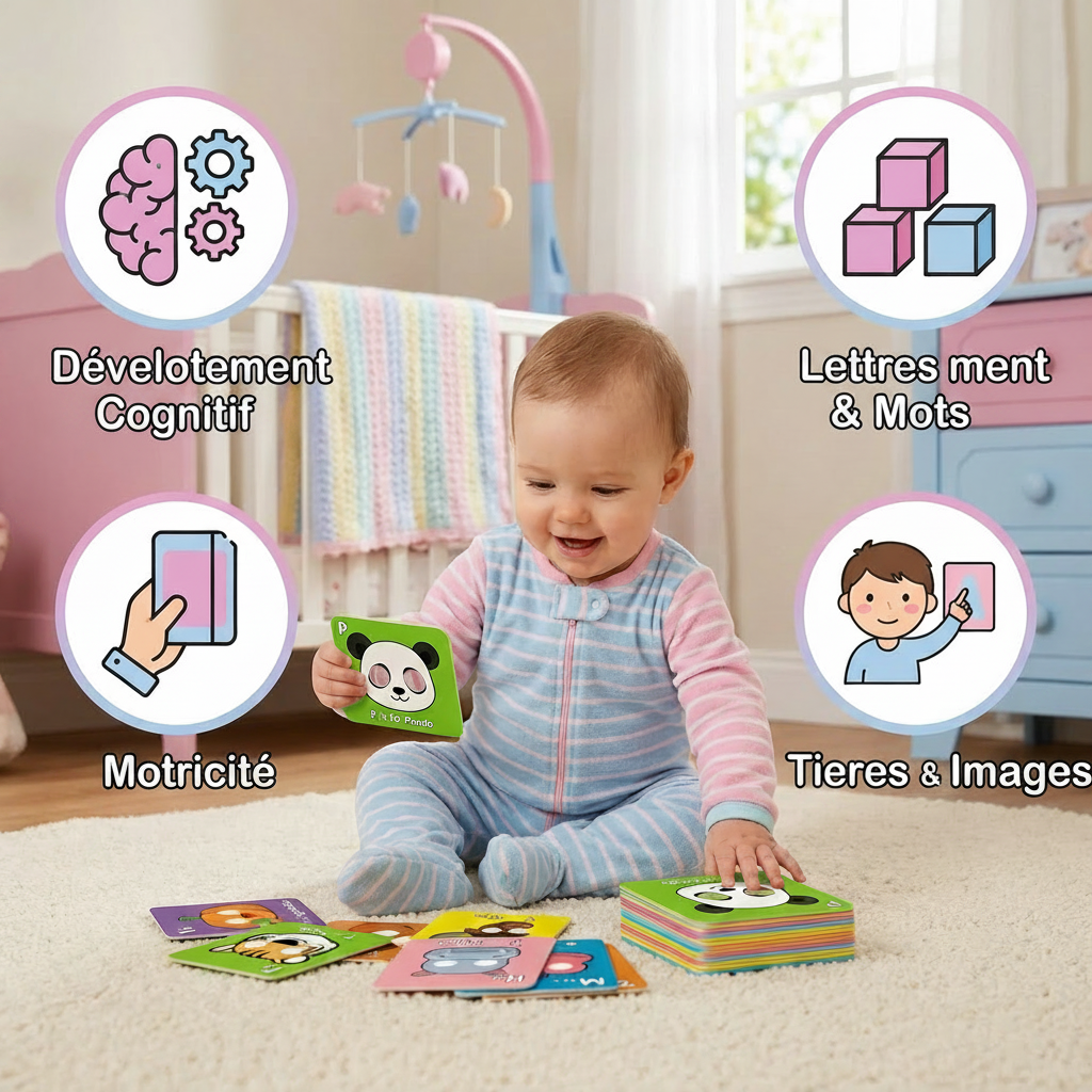 Cartes Alphabet Montessori avec Animaux – 26 Cartes Éducatives pour Apprendre les Lettres