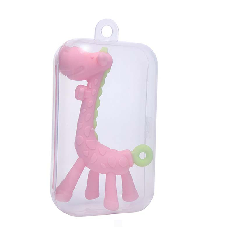 Jouet de Dentition Girafe en Silicone pour Bébé – Anneau de Dentition Souple et Sécurisé