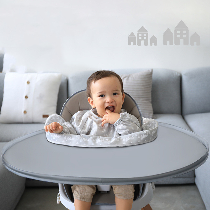 Bavoir Bébé avec Tapis de Table Imperméable pour Chaise Haute