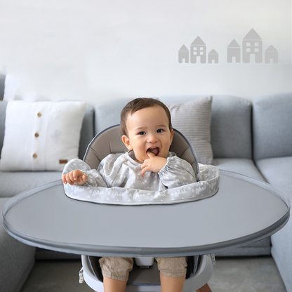 Bavoir Bébé avec Tapis de Table Imperméable pour Chaise Haute