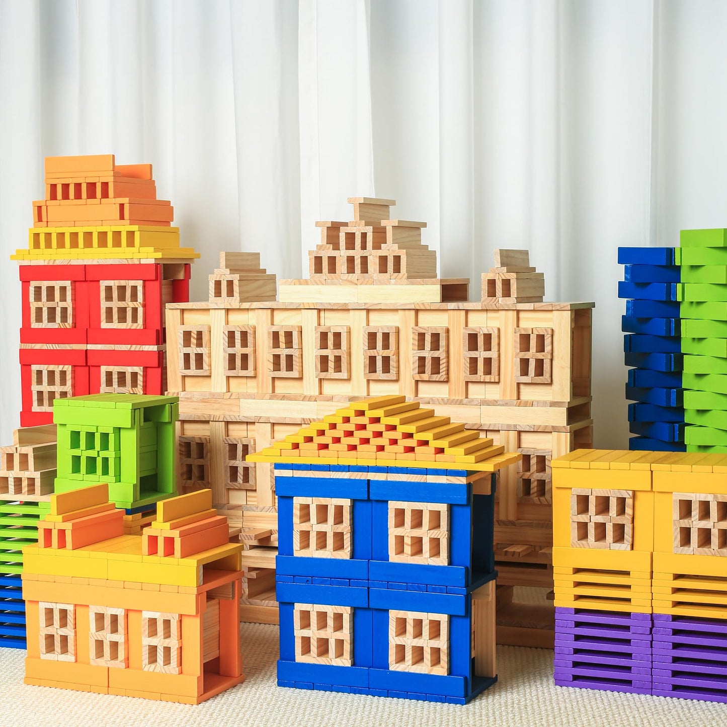 Planchettes rectangulaires de construction en bois
