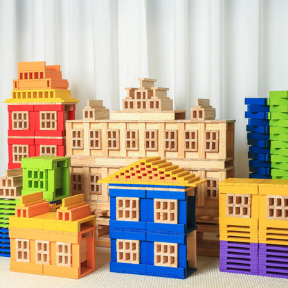 Planchettes rectangulaires de construction en bois