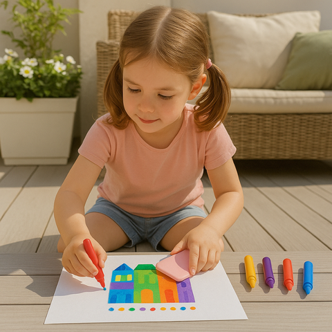 Set de peinture pour enfants avec pochoirs enroulables – Kit de peinture créative et peinture à presser