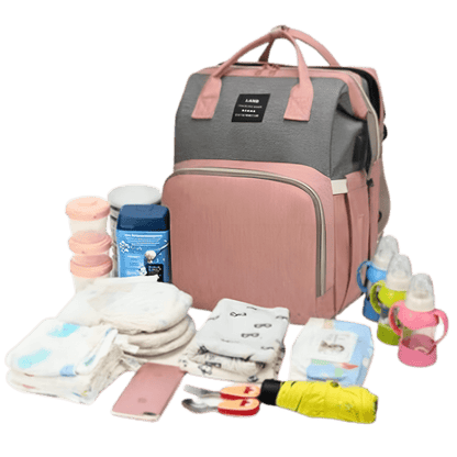 Sac à dos à langer tout-en-un – Sac de voyage pour bébé avec table à langer et organiseur