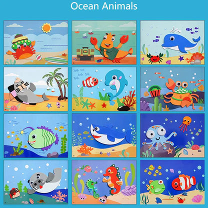 Set de Stickers Animaux 3D pour Enfants – Kit Créatif DIY de Loisirs Créatifs