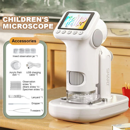 Mini-microscope numérique portable et démontable pour enfants