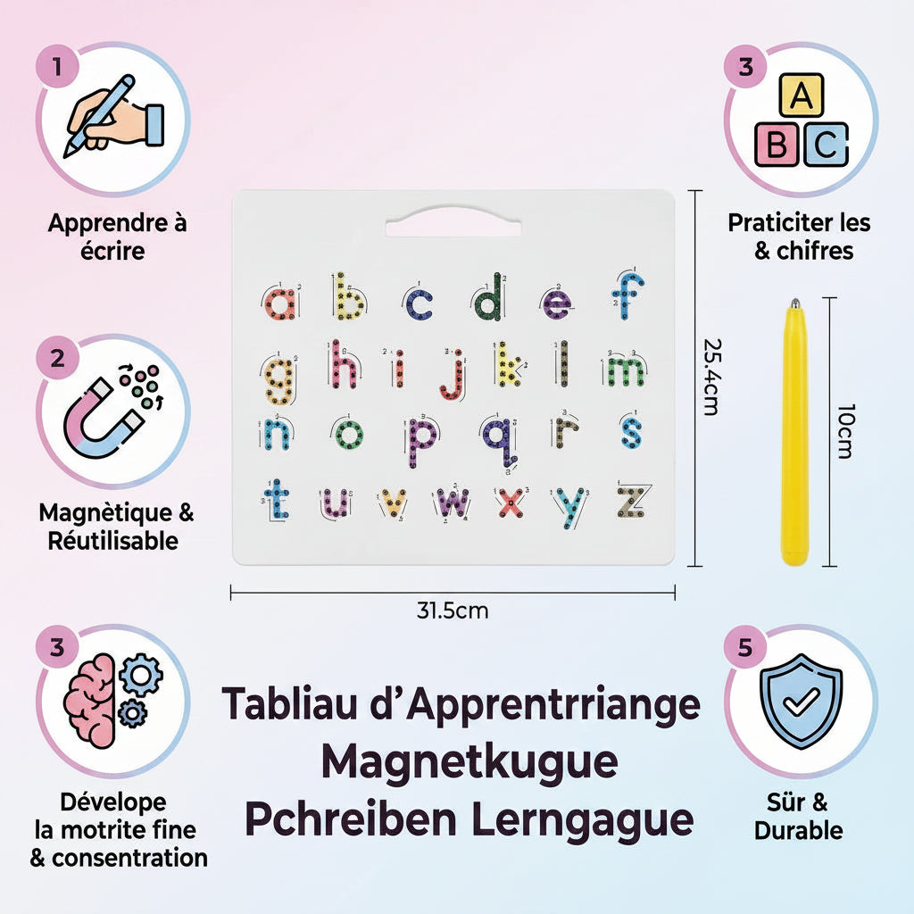 Tablette d’écriture à billes magnétiques