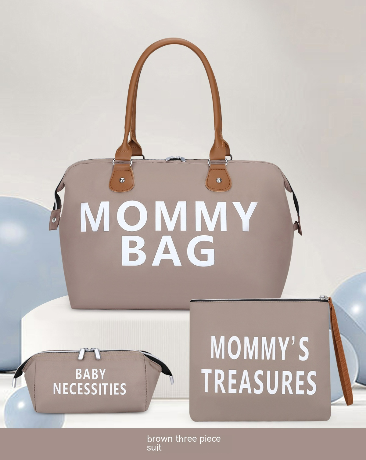 Set de Sacs à Langer (3 Pièces) – Grand Sac Maman & Organisateur Bébé pour Voyage