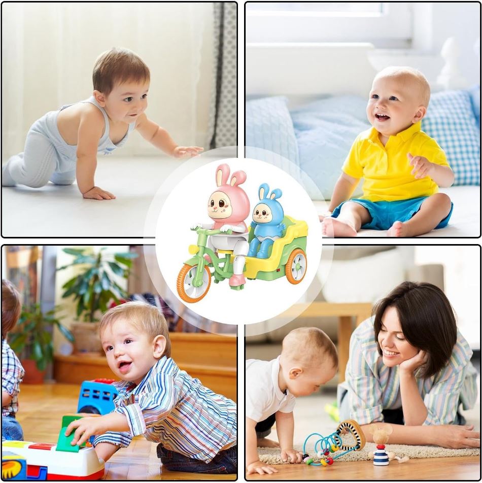 Tricycle électrique pour enfants avec musique et lumières – Vélo-jouet à enfourcher pour les tout-petits