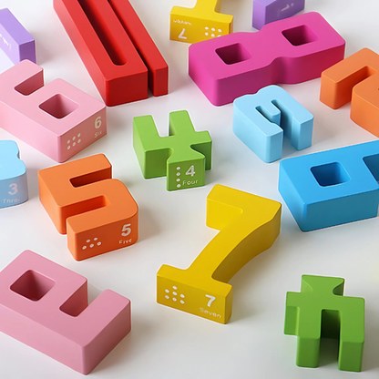 Blocs de chiffres en bois Montessori – Jouet éducatif pour compter et empiler, destiné aux enfants et aux tout-petits