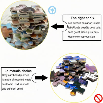 Puzzle rond d'astrologie de 1 000 pièces – Puzzle des signes du zodiaque pour adultes