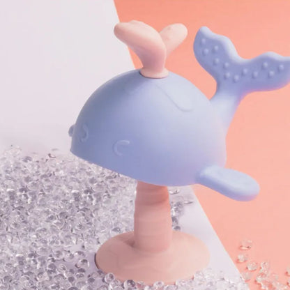 Anneau de Dentition Baleine en Silicone pour Bébé – Jouet de Dentition Sûr et Facile à Saisir