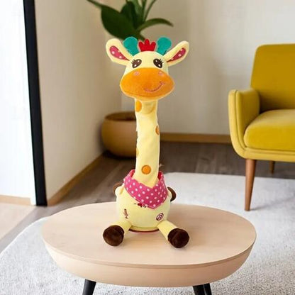 Peluche girafe musicale interactive