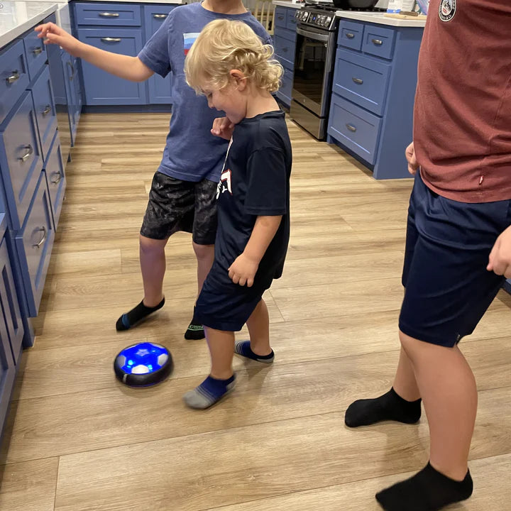 Ballon de foot flottant avec lumières LED – Jouet de foot d'intérieur pour enfants et tout-petits