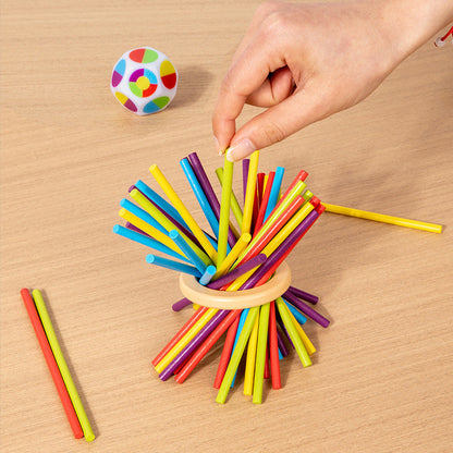 Jeu éducatif 3 en 1 en bois pour développer la dextérité avec des balles et des bâtons — Jeu Montessori pour enfants pour développer la motricité fine