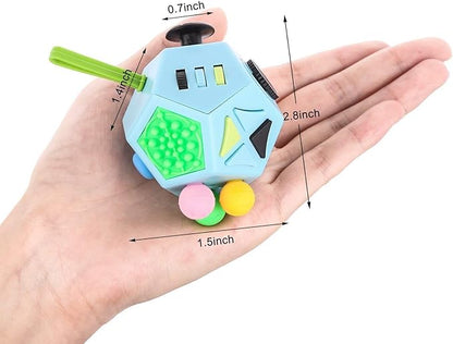 Cube Anti-Stress 12 Faces – Jouet Sensoriel de Relaxation & Concentration pour Enfants et Adultes