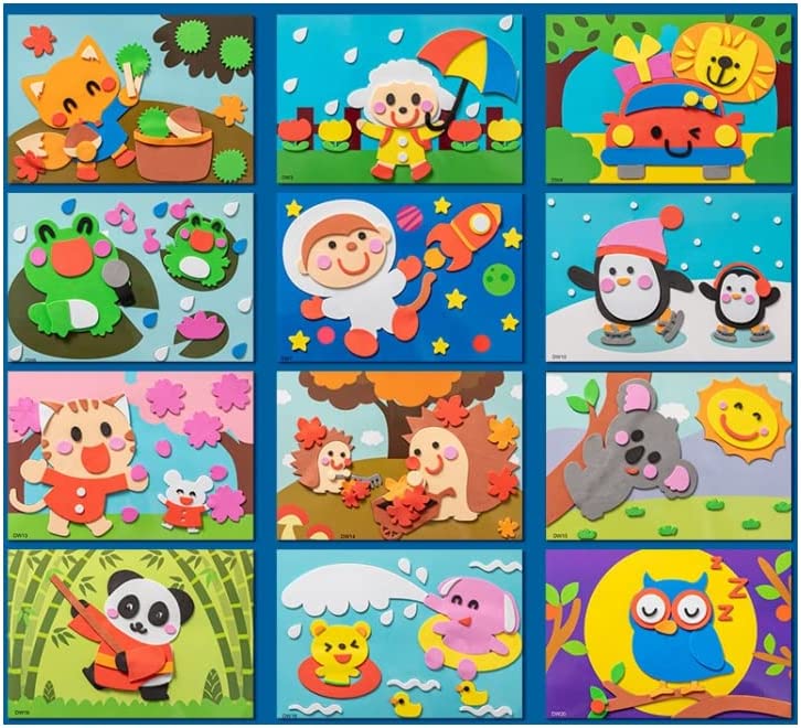 Puzzle Mousse 3D avec Stickers – Jeu Éducatif et Créatif pour Enfants