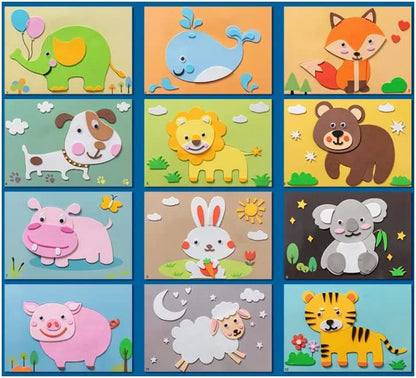 Puzzle Mousse 3D avec Stickers – Jeu Éducatif et Créatif pour Enfants