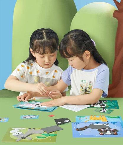Set de Stickers Animaux 3D pour Enfants – Kit Créatif DIY de Loisirs Créatifs